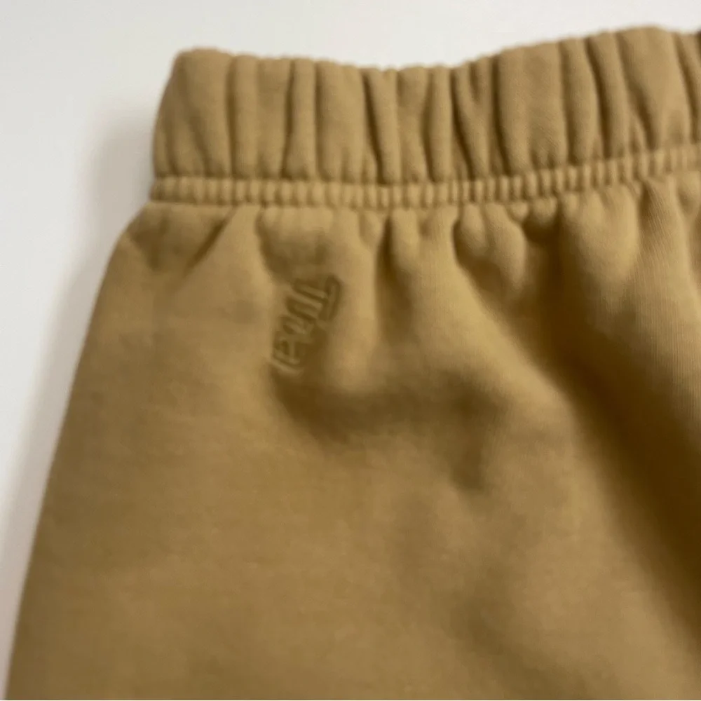 Aritzia TNA Sweat Shorts Cozy AF Fleece Lounge Athletic Travel Mustard Yellow